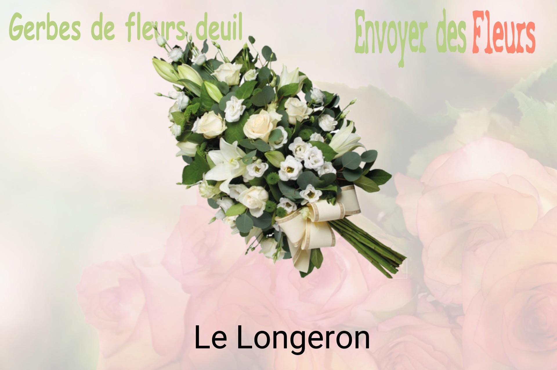Gerbe de fleurs de deuil livrée à Le Longeron